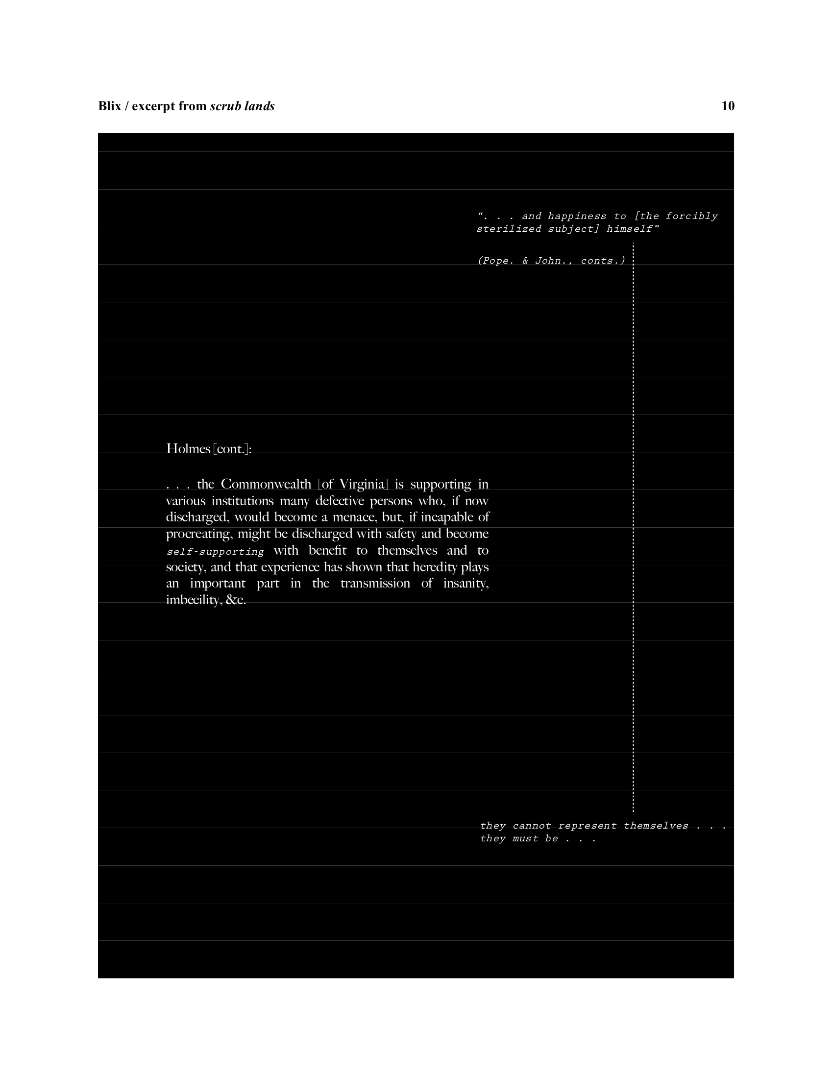 BHP-fragments from scrub lands 10