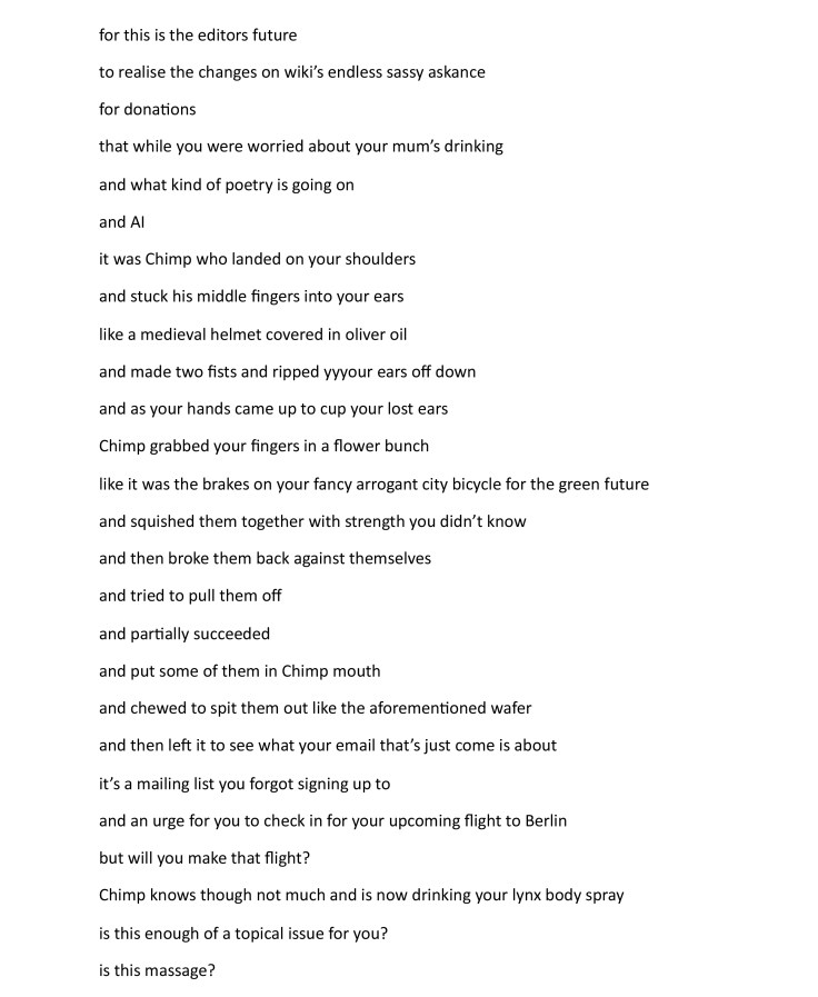 excerpt from CHIMP for Paul