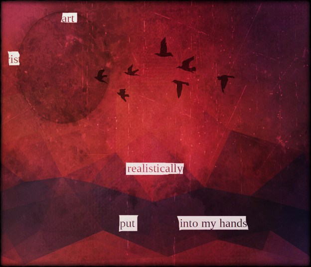 ars poetica - An erasure culled out from p. 110 of 'Flowers in the Attic' by V. C. Andrews