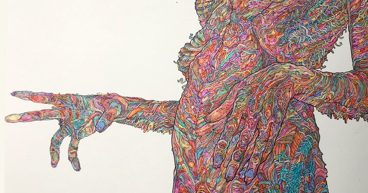 Detail from Untitled (2025) by Jacob Wiebe. See post for full alt-text.